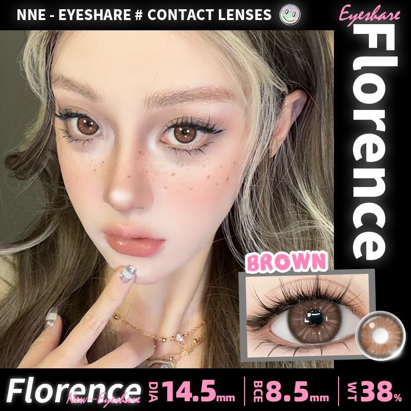 EYESHARE New FLORENCE Series Contact Lenses for Eyes Natural Korean Softlens 14.5mm Brown Eye Lens Gray Pupils Cosmetics