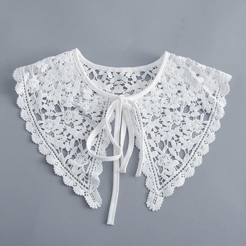 Sweet Shirt Detachable Collar Shawl for Women White Big Lapel Shoulder Wraps Small Cape Fake Collar False Collar Girls Fuax Cols