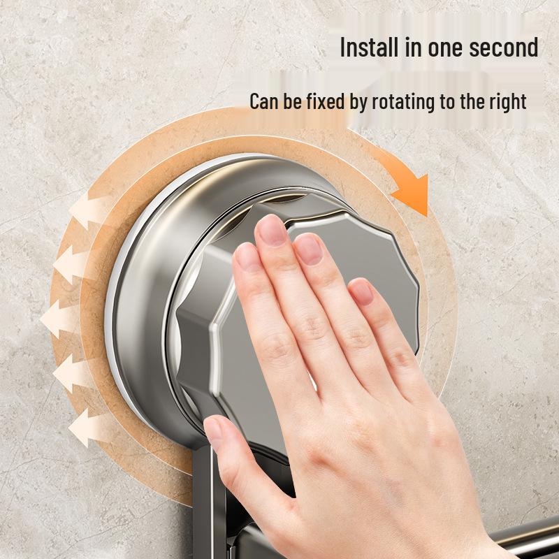 Punch-Free Suction Cup Kitchen Hook and Storage Rack for Utensils