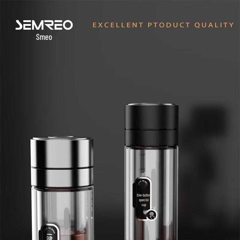 Simeio Maibo Quick-Open High Borosilicate Glass Cup