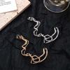 Zinc Zinc Alloy Rhinestone Snake Ear Hook Korean Style Jewelry Irregular Earrings Women Clip Earrings