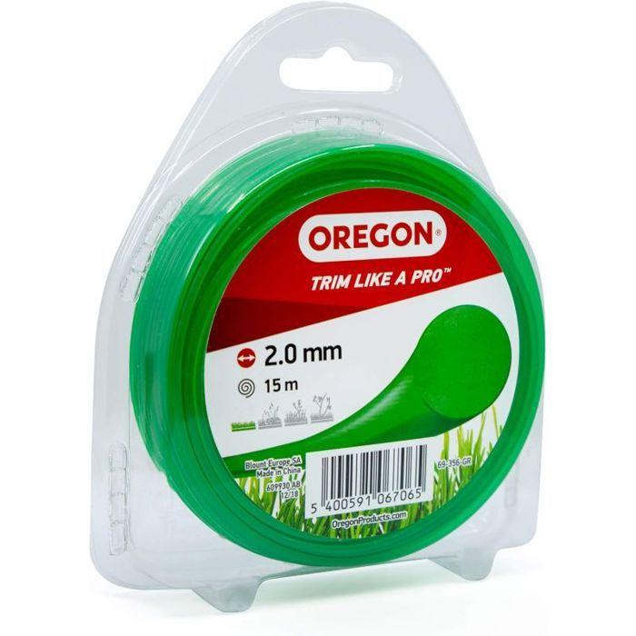 Fil Débroussailleuse Rond Nylon Vert Ø2.0mm/15m Oregon 69-356-GR Fil De Coupe Simple Et Efficace : Nylon De Haute Qualité Pour Une