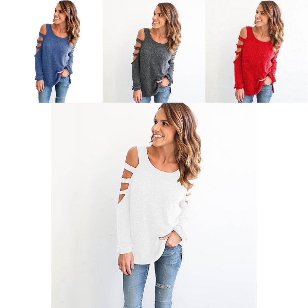 Women's Soft Breathable Long Sleeve Sexy Top T-shirt