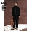 GXG Men's Velvety PU Texture Jacket
