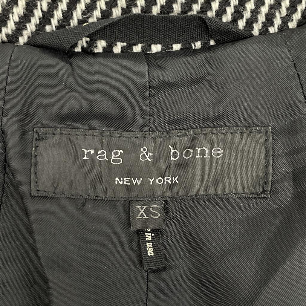 Rag&bone White Black Oversized Silhouette Jacket Coat XS White X blackUsed
