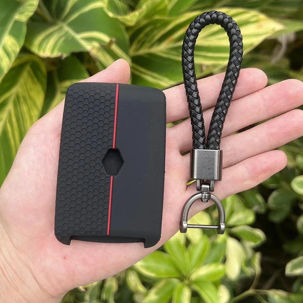 Silicone Car Key Cover Case For Renault Captur Clio Zoe Koleos Scenic 4 Arkana Dacia Sandero Megane Talisman Espace Card Remote