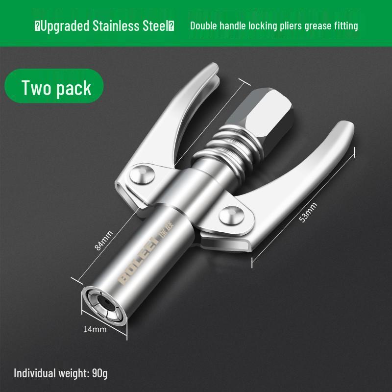 High-Pressure Self-Locking Grease Gun Nozzle - Electric, Pneumatic, Manual Compatible