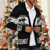 Vánoce Podzim Zima Pánské Pohodlný Cardigan Klopa Svetr Knoflík Cardigan Svetr Bunda Pánské