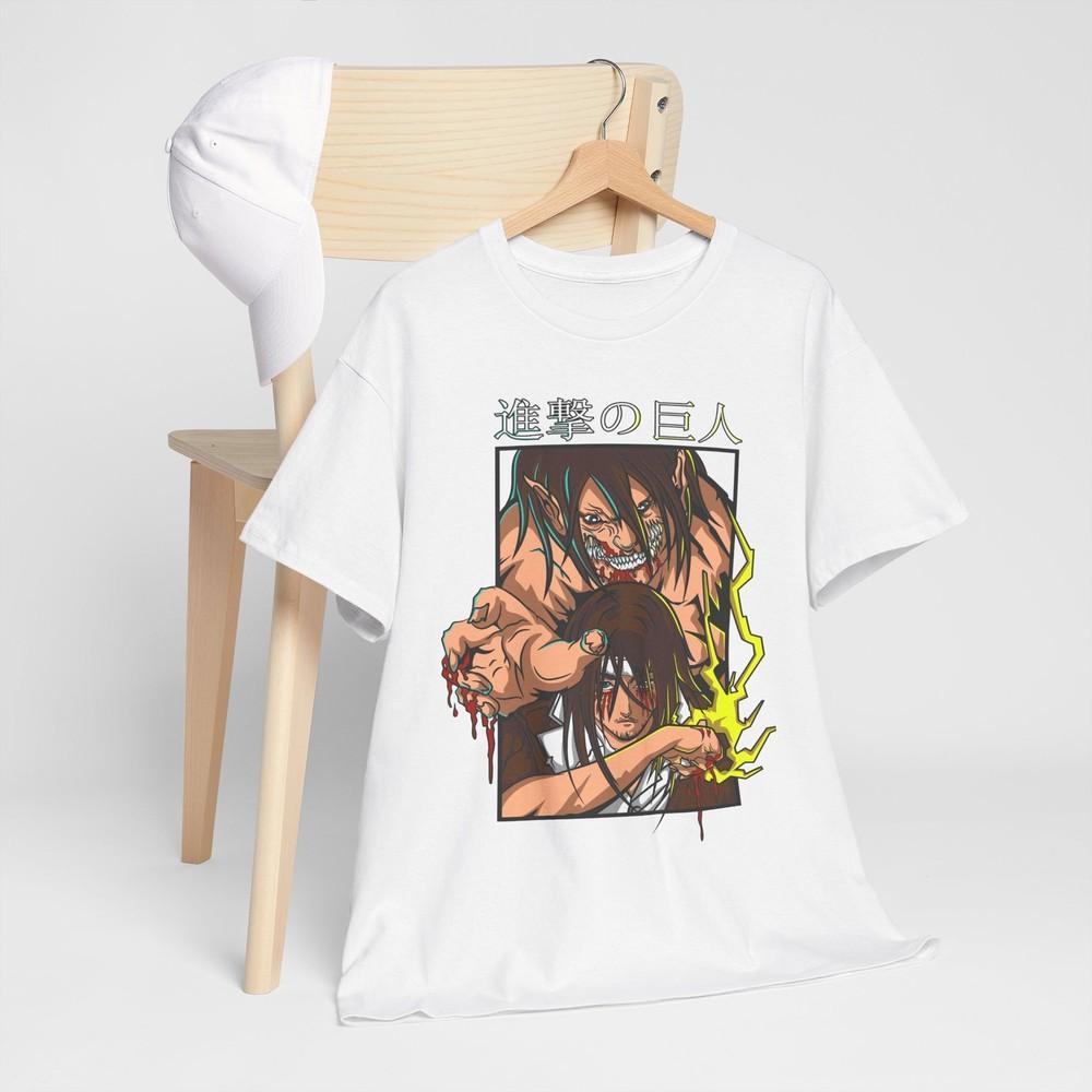 Attack On Titan Mikasa Eren and Mikasa TShirt Girl Anime AOT Shirt Tee All Size