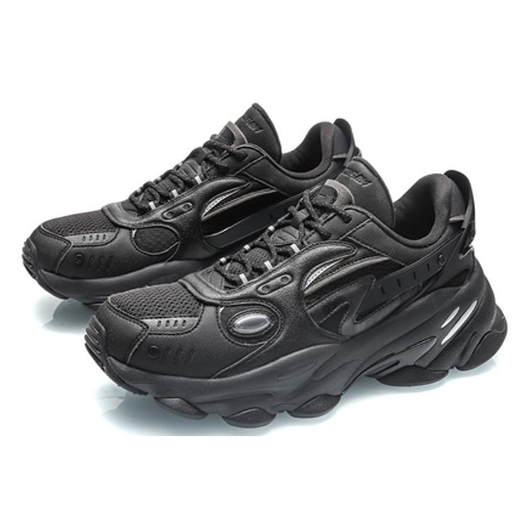 Li Ning CF Alien Secret Silk Road Slip Resistant, Abrasion Resistant, Breathable Low Top Chunky Sneakers Men's Black AGLQ181-4