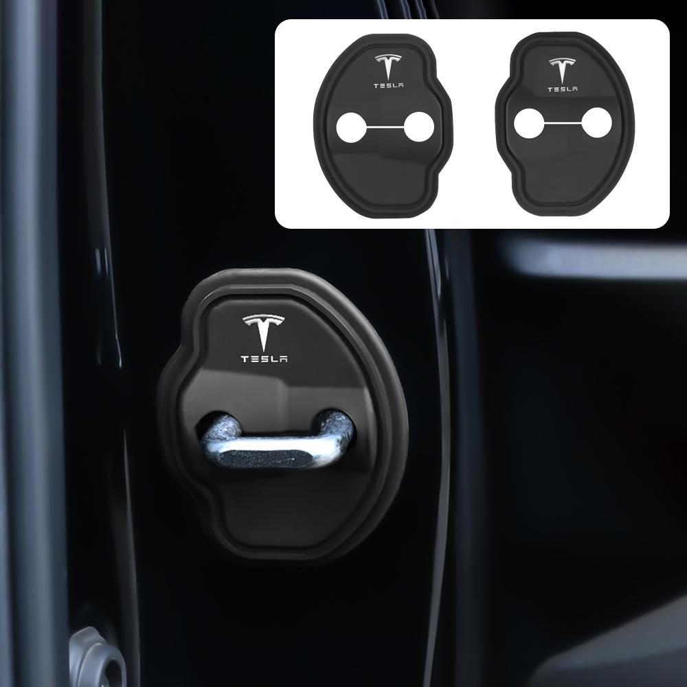 For For Tesla Model 3 Model Y Model S Model X Car Door Lock Cover Auto Styling Door Lock Protection Cap Modification Accessories