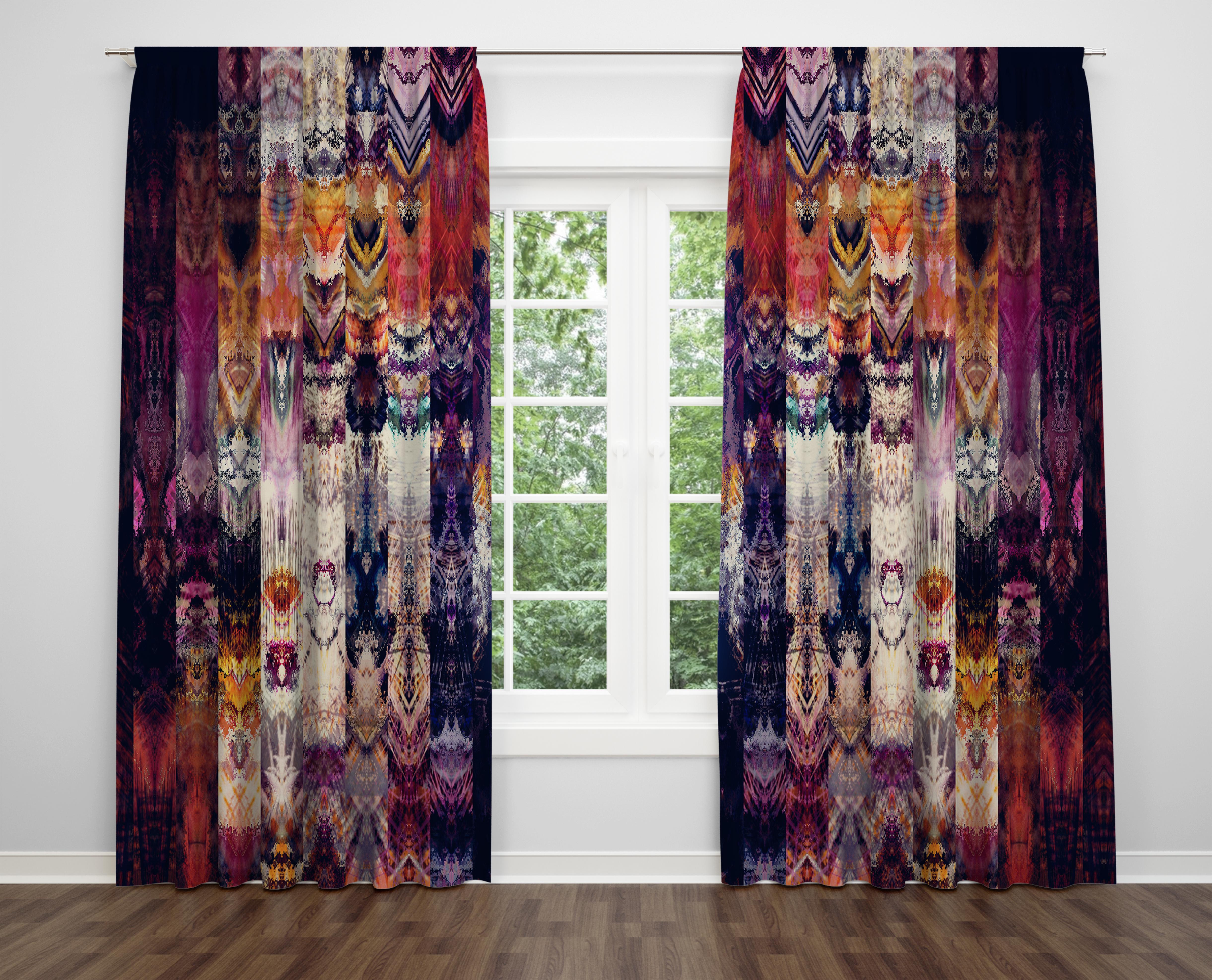 

Декоративний дизайн, високоякісна бавовняна тканина, ви можете вибрати одну або подвійну фіранку з крила 1 piece різнокольоровий