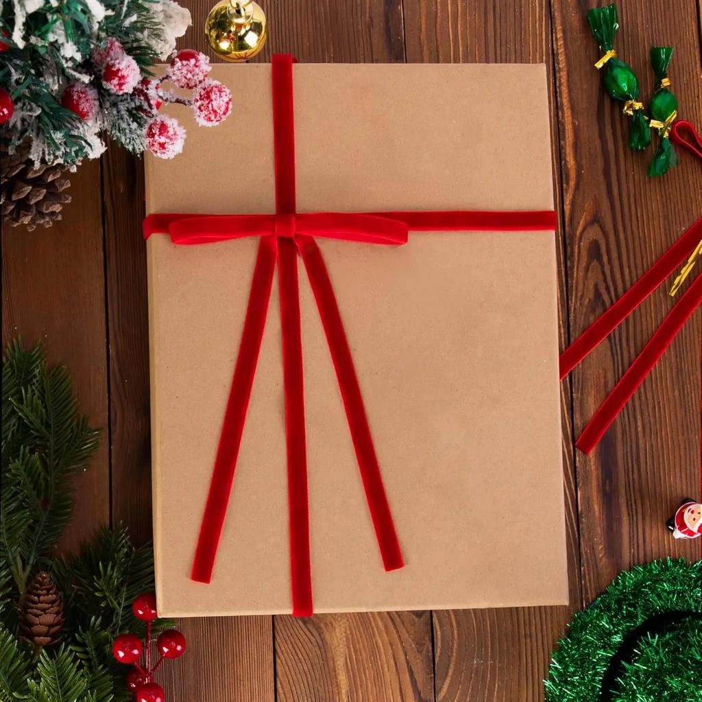 30 STÜCKE Samt Weihnachtsschleifen Geschenk Schleifen Samtband Vintage Kranzschleife Rustikale Bandgirlande Geschenkdekoration