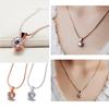 Fashion Crown Pendant Necklace for Women Retro Vintage Classic Rose Gold Cubic Zirconia Chain On Neck Trendy Jewelry N390