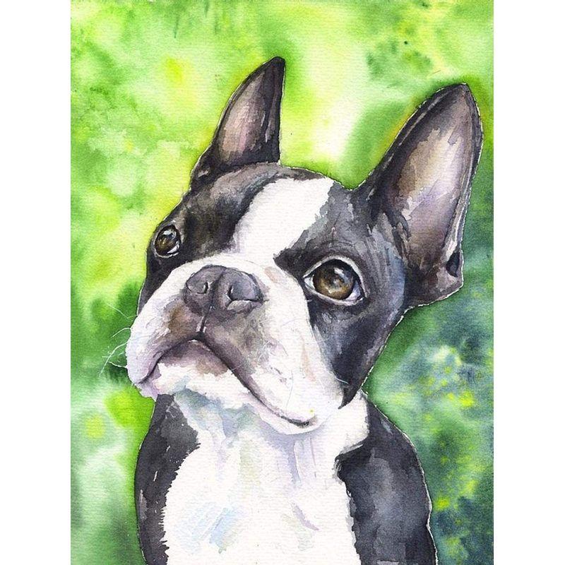 5D DIY Diamant Malerei Hund voller Runde Diamant Stickerei Tier Mosaik Strass Kit Dekor für Zuhause