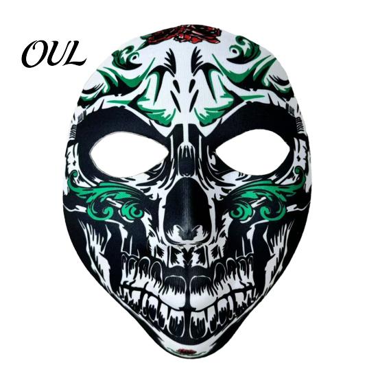 Festival-Kostümzubehör Tag der Toten Totenkopfmaske, Halloween Zucker Vollgesichts-Realistische Maske für Erwachsene Maskenball-Party-Accessoire Cosplay,