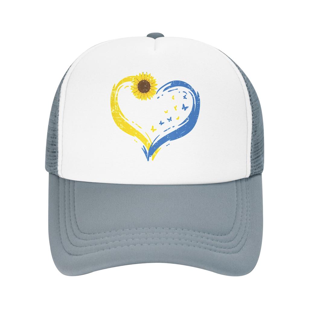 Ukraine Heart Sunflower Butterfly Ukrainian Mesh Baseball Caps Unisex Sun Hat Hat Adjustable Sun Caps Summer Trucker Cap