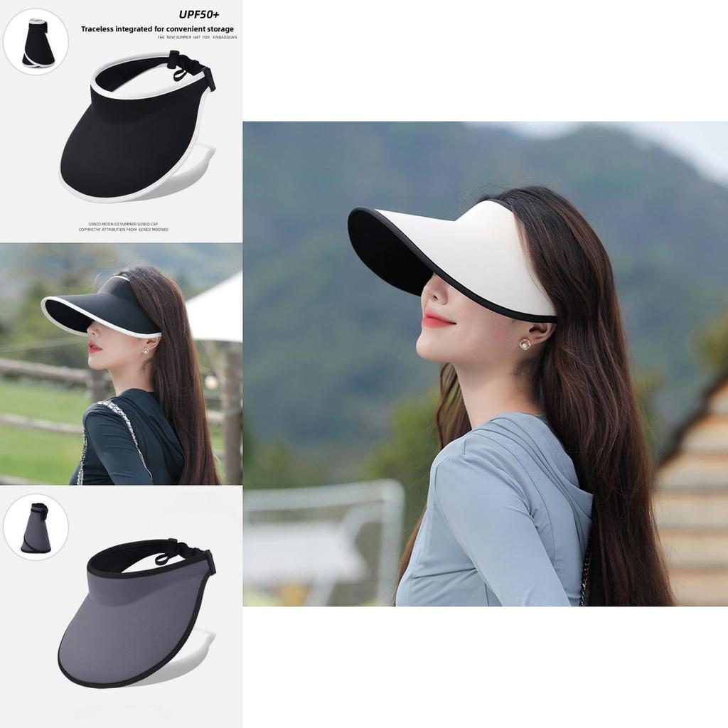 Ice Silk Summer Sun Hat With Large Brim And Uv Protection For Outdoor Women