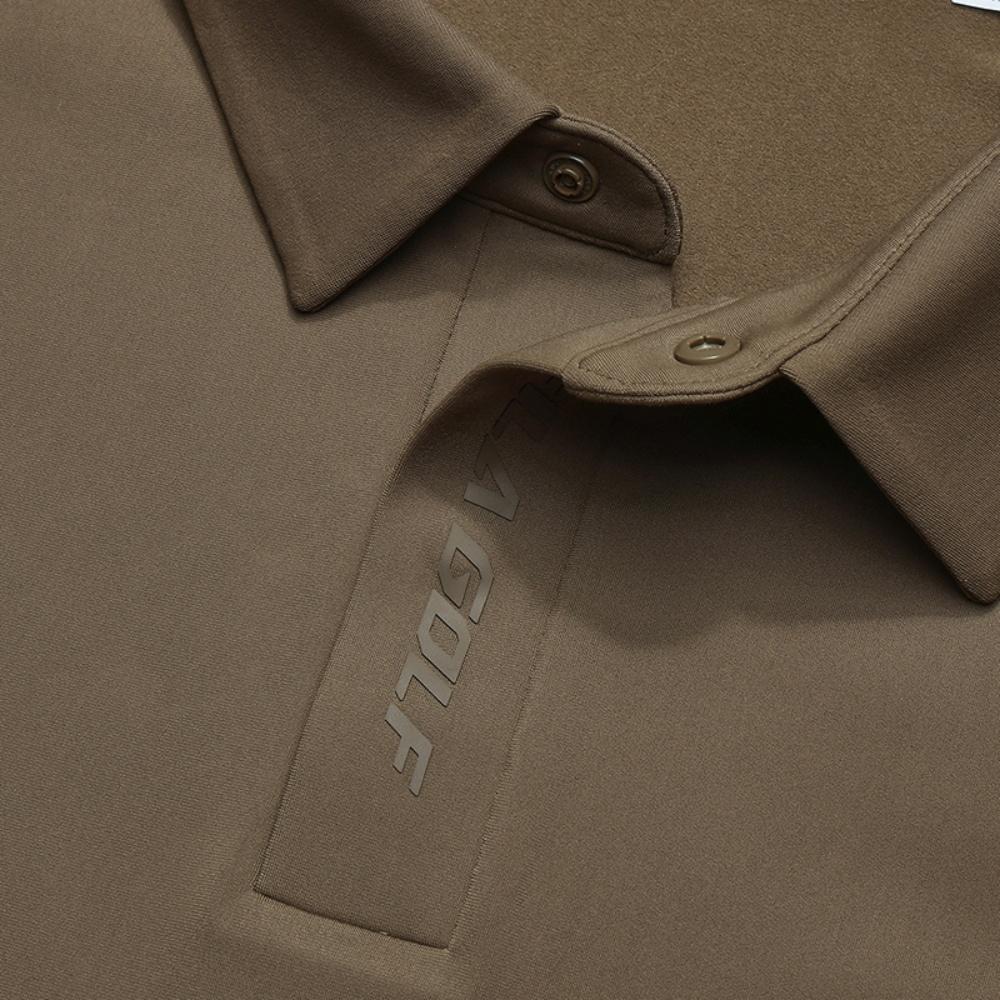 Fila Golf Series Fashion Versatile Casual Sports Slim Fit Knitted Long Sleeve Polo Shirt Men Tops A11M545224FBN