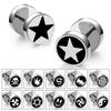 Titanium Steel Barbell For Men Earrings Fashionable Dumbbell Earrings Black Trendy Korean Earrings Accessories