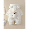 [Combinaison Chaude] Combinaison Chaude à Capuche, Vêtements d'Hiver pour Bébé | Décor d'Ours pour Bébé Nouveau-né, Vêtements de Bébé pour Garçons et Filles
