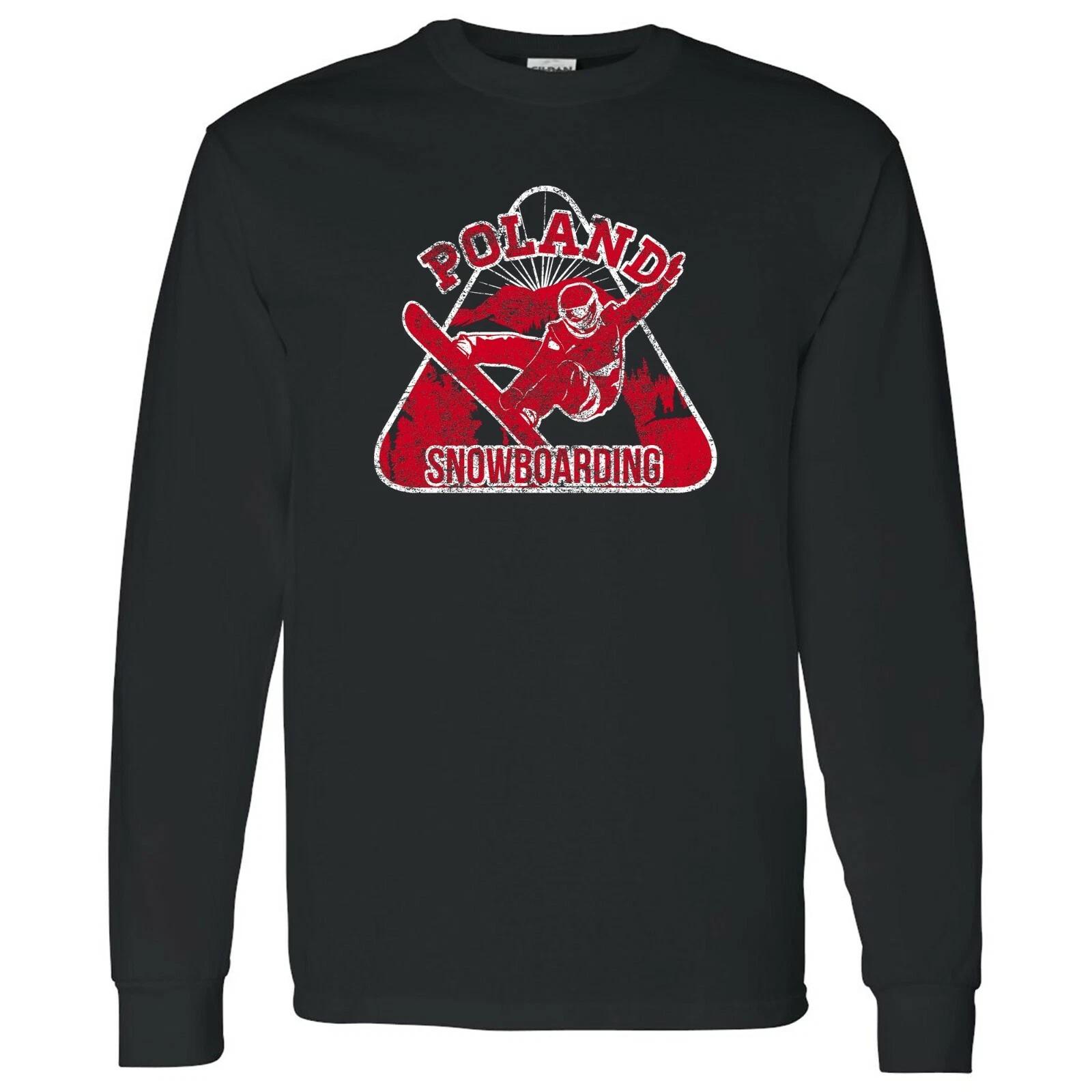 Poland Snowboarding - Winter Sports Long Sleeve T-Shirt - Black 3XL