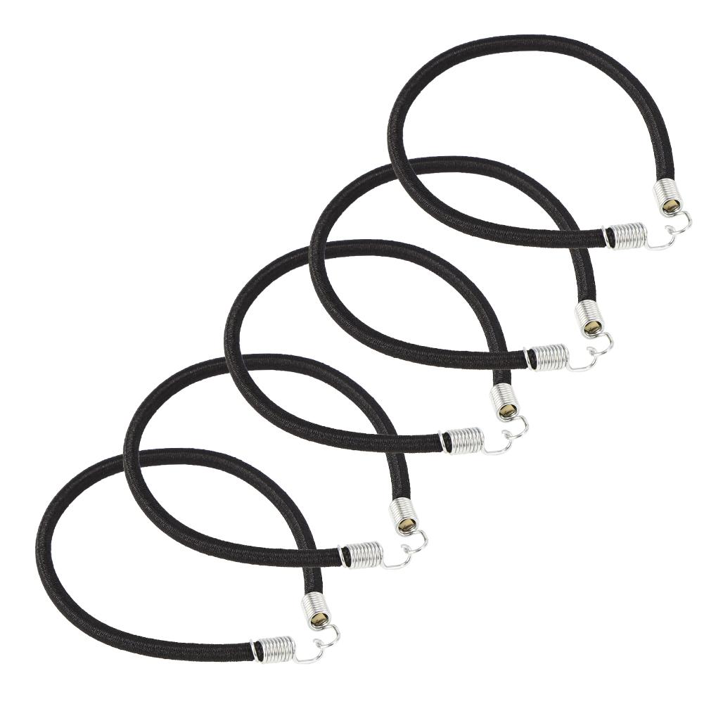 5pcs RC Car Elastic Roof Rack Rope Luggage Cords Accessory for 1 10 RC Crawler Black15cm