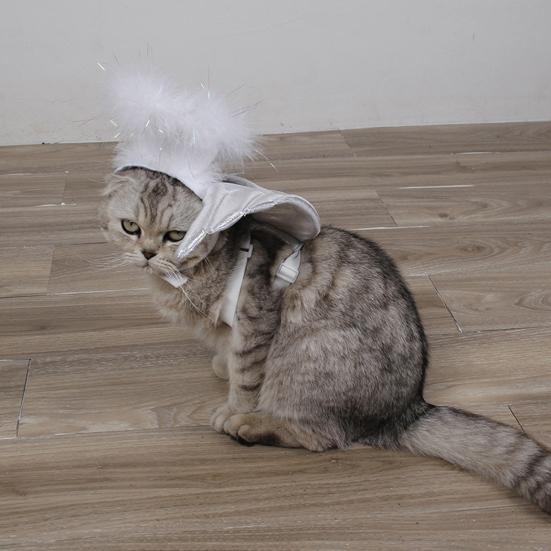 Pet Clothes Adjustable Pet Costume Set with Angel Wings Adorable for Photography Parties And Holidays