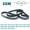 S2M Timing Belt Width 4~20mm Rubber Transmission Closed Loop Perimeter 110 112 114 116 118 120 122 124 126 128mm 2M CNC Drive