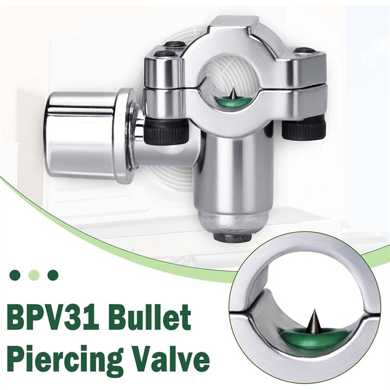A25F-BPV31 Piercing Valve, 1/4, 5/16, 3/8 Inch Universal Tubing, Air Conditioner And Fridge Refrigeration Accessories