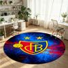 FC Basel Printed Round Crystal Velvet Rug Soft Non Slip Floor Carpet For Bedroom Holiday Gift