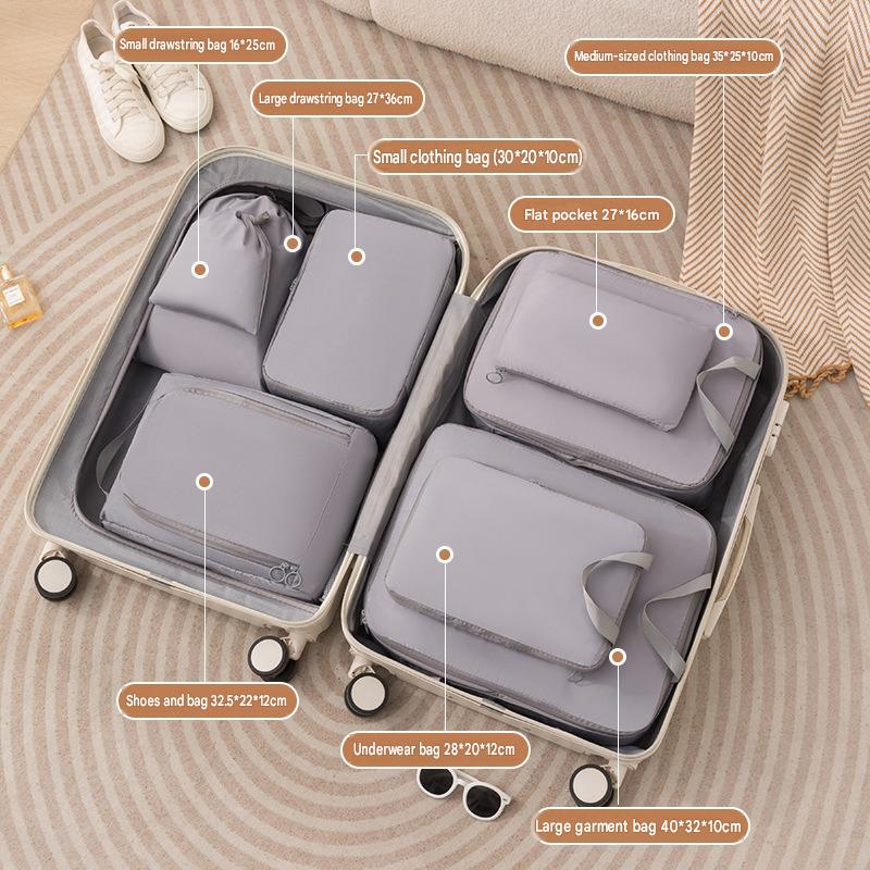 Travel Packing Cubes Memory Cloth Compression Luggage Organizer Bags for Clothes Underwear Storage Portable Partition Pouch