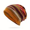 Czapka Paski Miękka Tęczowa Czapki Zimowe Cienko Dzianinowa Na Zewnątrz Ciepła Czapka Beanie Pulower Czapka Podwójnego Użycia Damska Codzienna Czapka