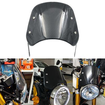 Karbonová malba motocykl malý větrný štít retro malý větrný štít přední větrný štít univerzální pro většinu