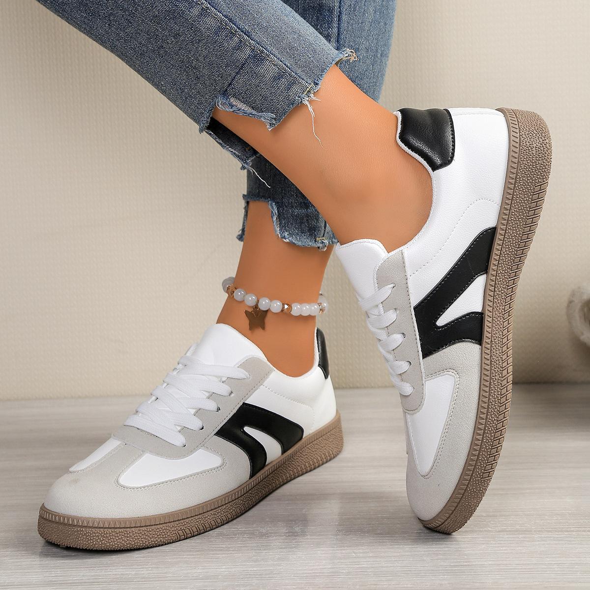 

Fashion Big Size Autumn New Fashionable Comfortable Casual Sneakers Retro Thick-soled Sneakers Women s College Style Board Shoes 36