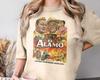 Vintage El Alamo V1 Natur T-Shirt und Kinderhemd Filmplakat Retro Vintage Baumwolle Herren Damen Geschenk Präsent