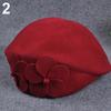 Fashion Women's Beret Baggy Beanie Hat Double Flower Airline Stewardess Cap