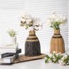 Hand-Woven Vintage Premium Vase Living Room Decor Faux Rattan Flower Vase Home Decor