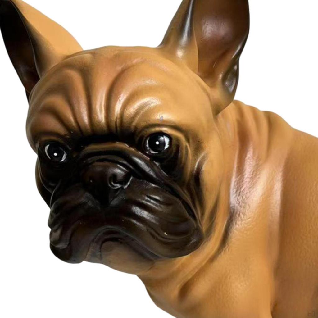 Dog Garden Statue Collectible Handmade Resin Craft Cute Animal Sculpture Puppy Figurine for Living