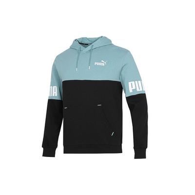 Power Logo Bedruckter Colorblock Hoodie Herren Oberteile Blau 670937-50
