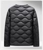 Men's Lightweight V-Neck Down Jacket - Warm, Simple, Thin, Portable, Winter White Duck Down