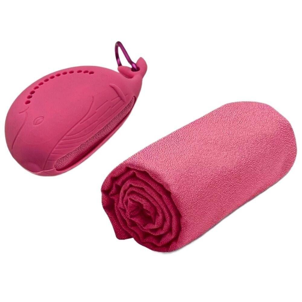 New Microfiber Quick Dry Fitness Cool Towel Mini Silica Gel Quick Drying Towel Towel Silicone Bag Summer