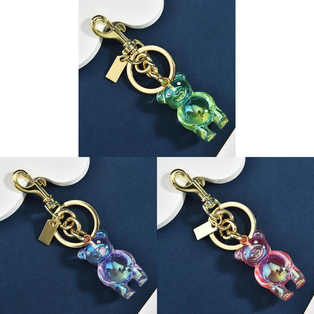 Style 3d Bear Keychain With Electroplated Metal For Bag Decoration