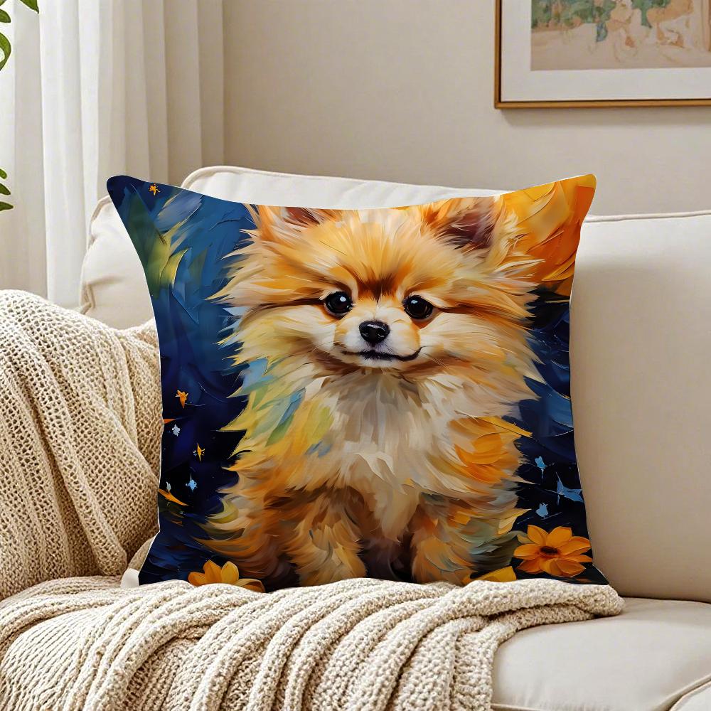 NICE CUTE Shiba Inu Dog Cushion Cover Pillowcase Antidustmite Living Room Sofa Decor Cushion Room