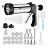 Food-grade Cookie Press with Nozzles Stainless Steel Biscuit Maker Easy Squeeze Baking Tool for Cookies Dough Decorating Home Commercial Use
