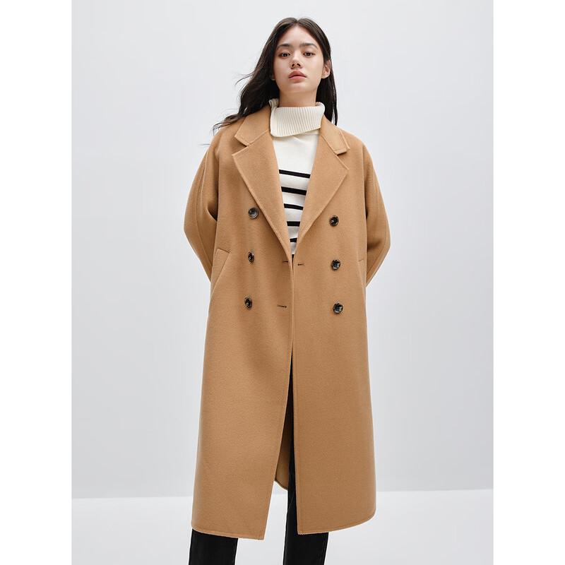 PEACEBIRD Women's Elegant Double-Faced Wool Blend Coat