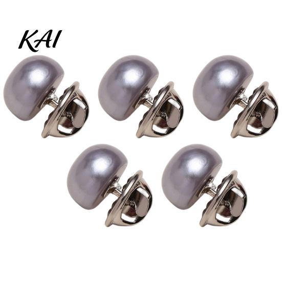 Cardigan Collar Clip 5PCS Pearl Buttons for Women, Clothing Invisible Anti-Exposure Safety Pins, No Anti Slip Scarf Buckle Damage Iron Brooch