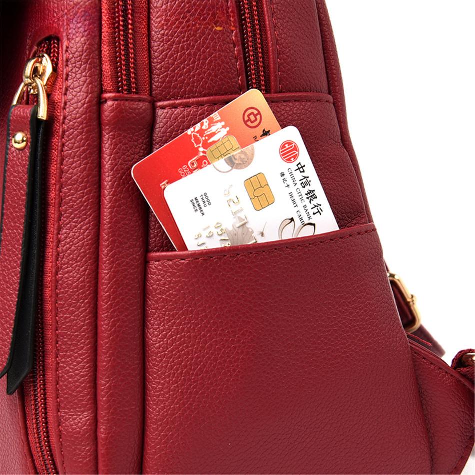 5 Farben Damen-Rucksäcke aus weichem Leder, Vintage-Umhängetaschen für Damen, Sac A Dos, lässige Reisetasche, Damen-Rucksack, Mochilas, Schultaschen