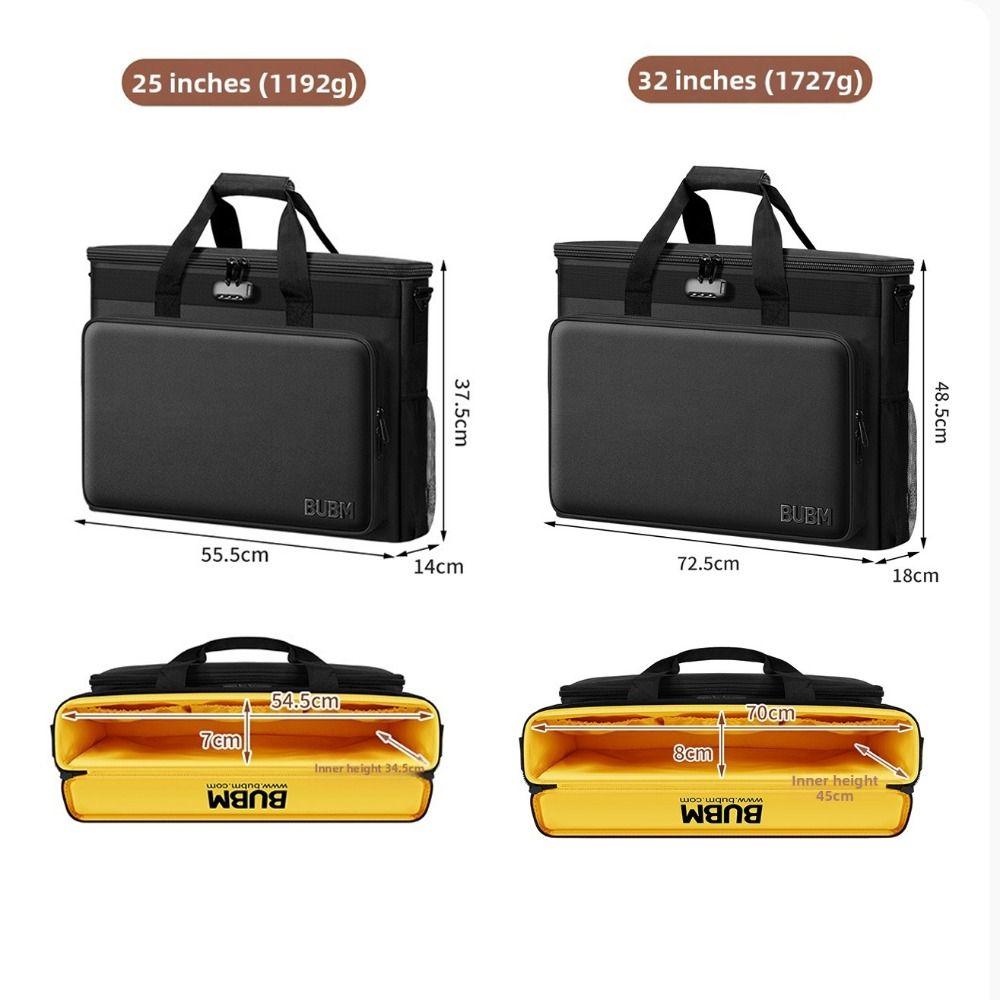 Large Capacity Computer Monitor Storage Bag Wear Resistant Padded Shoulder Bag Desktop PC