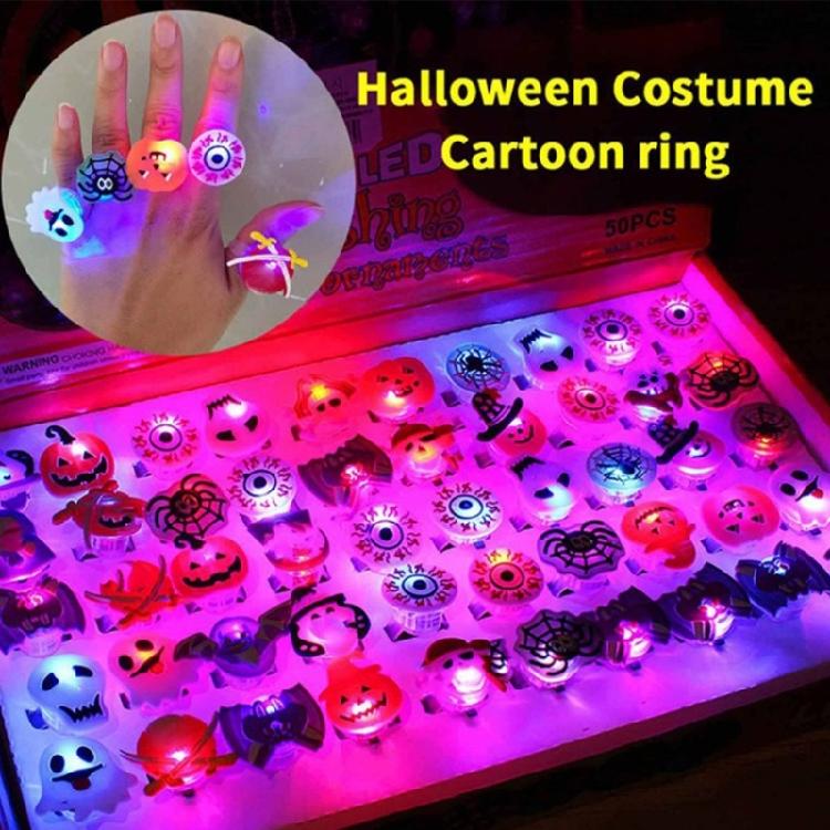 Dekorace na párty Připravené Svítící Halloweenské Prsteny Vytvářejte Elegantní Designy s Jasnými Dlouhotrvajícími Barvami Denní Ležérní Nošení